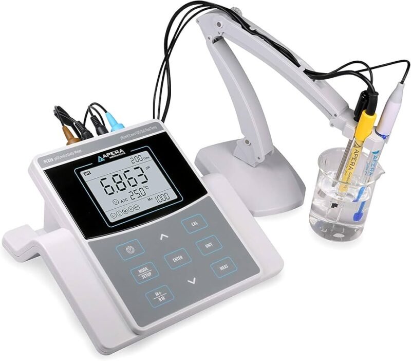 Apera Instruments PC820 Precision pH Conductivity Meter with Highest Accuracy (±0.002 pH and ± 0.5% F.S)